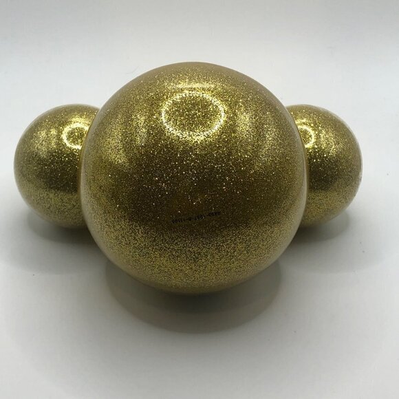 Mickey Mouse Icon Ears Gold Glitter Ornament Glass Large Disney Parks - Picture 5 of 9